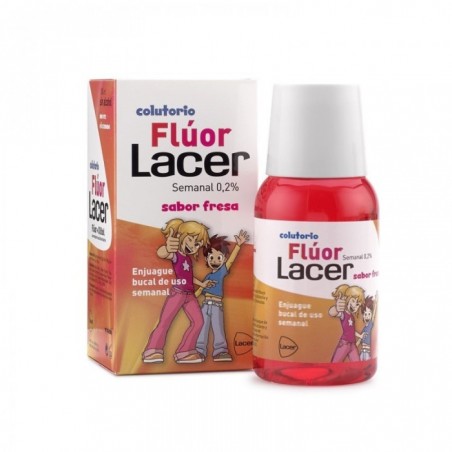 Lacer Colutorio Junior Semanal 0,2% Flúor Fresa 100ml