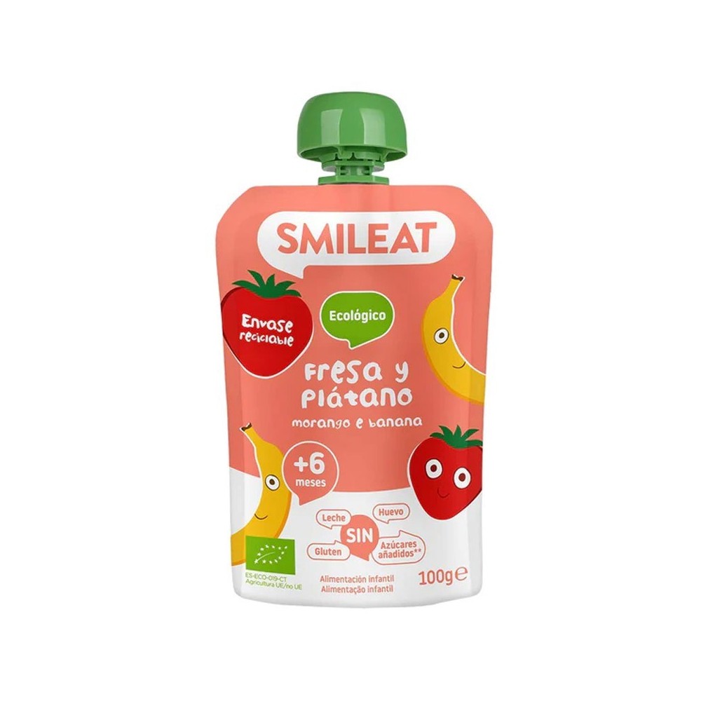 Smileat Pouch Bebible Fresa y Plátano 100gr