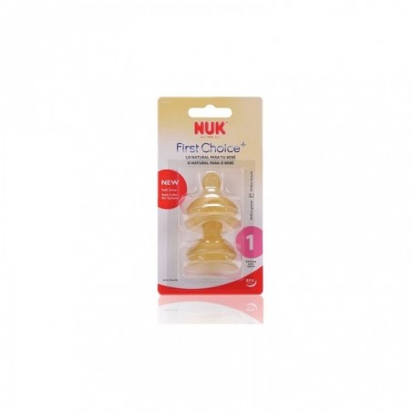 Tetina Nuk First Choice 0-6m Orificio L Latex 2ud.