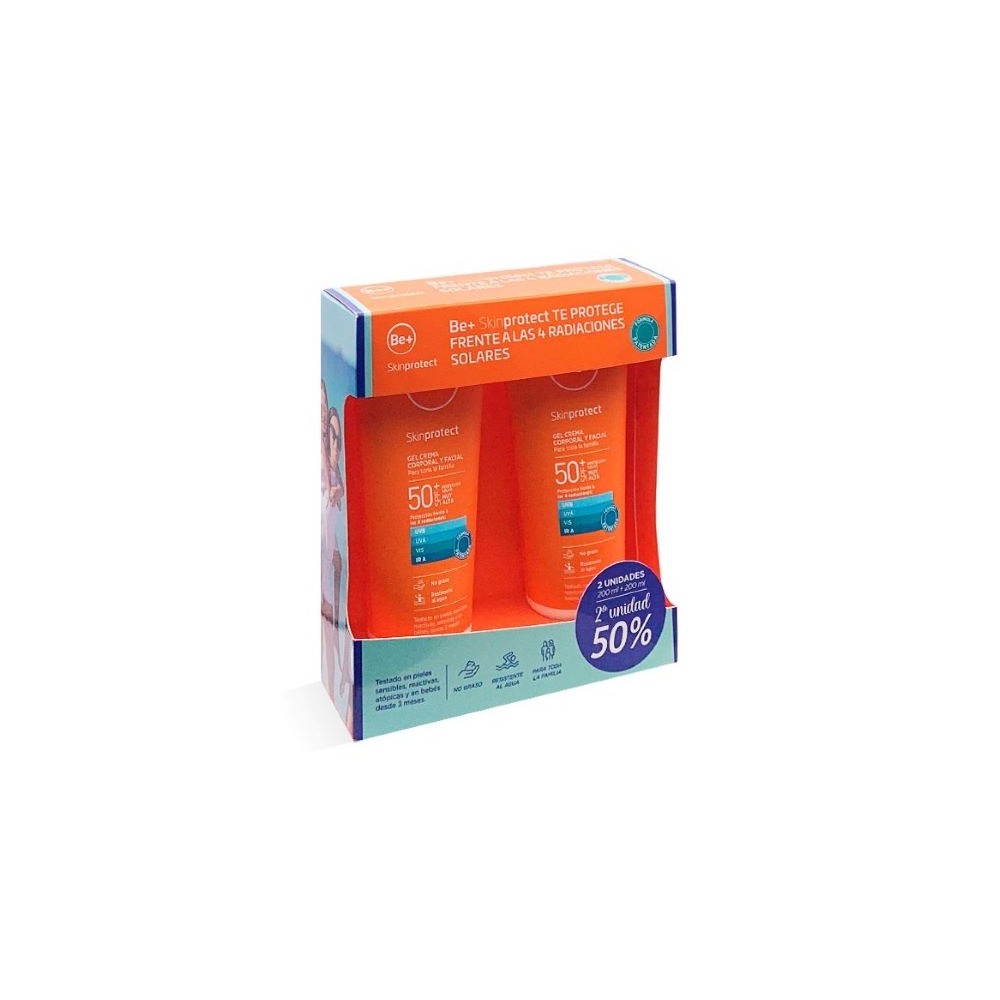Be+ Solar Duplo Gel Crema SPF50+ 2x200ml