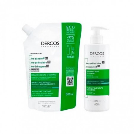 DERCOS DUPLO + ECOREFILL CH.ANTICASPA C.GRASO