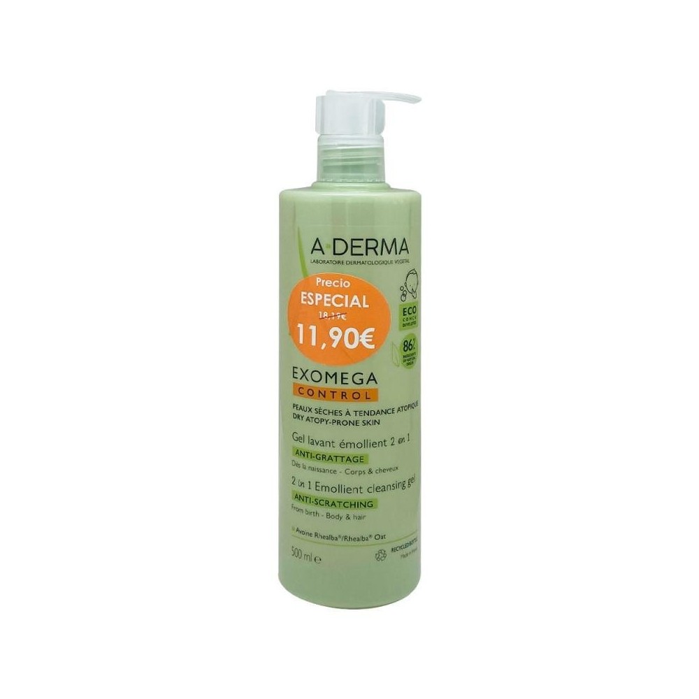 Gel 2 en 1 Cabello y Cuerpo 500 ml Aderma Exomega