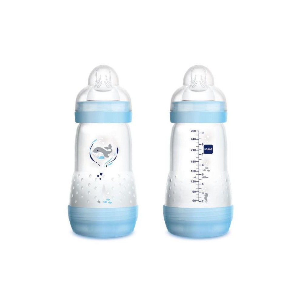 Biberon Easy Start Anti-Cólico Azul 260ml MAM