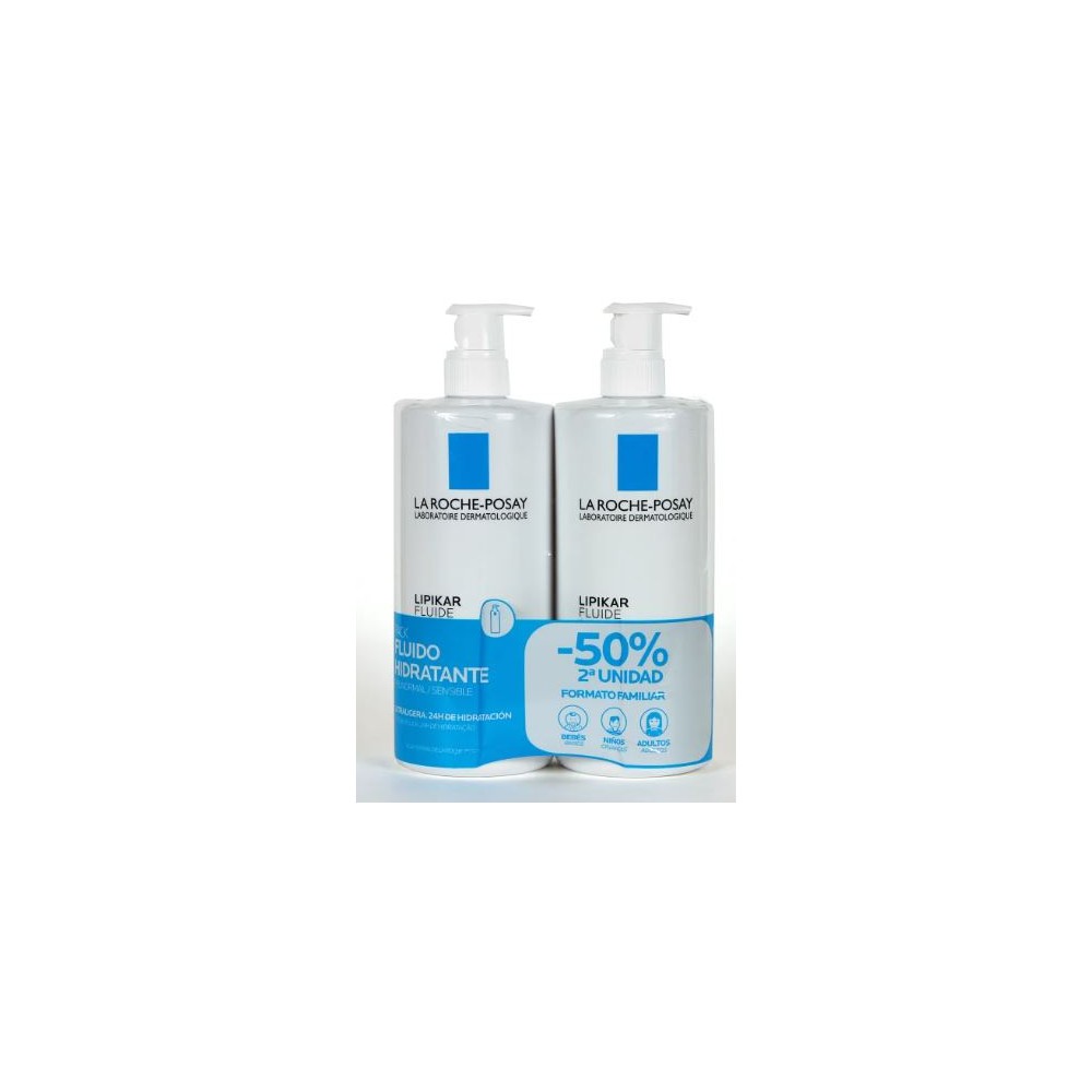 LIPIKAR FLUIDO 2X750ML 50% 2ªU LA ROCHE POSAY
