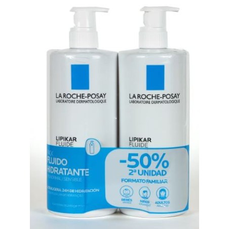 LIPIKAR FLUIDO 2X750ML 50% 2ªU LA ROCHE POSAY