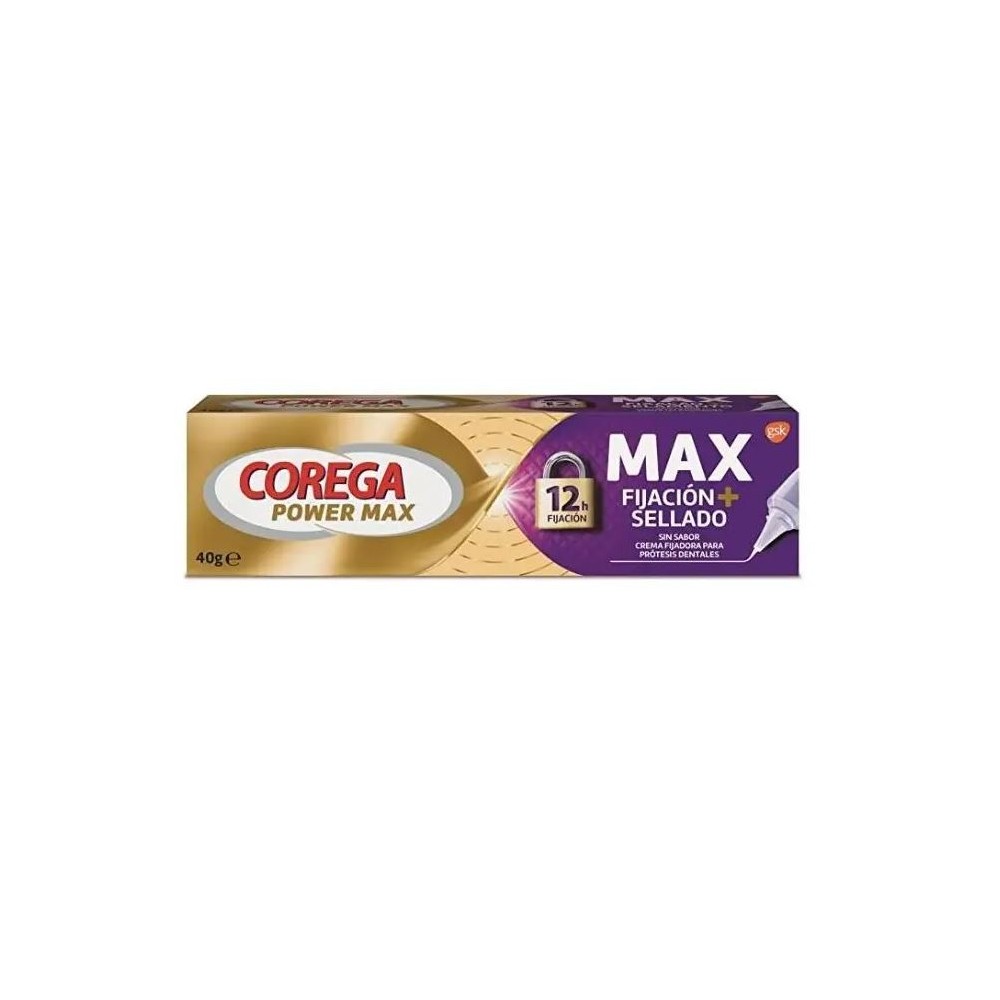 Corega Max Fijación+Sellado Sin Sabor 40gr